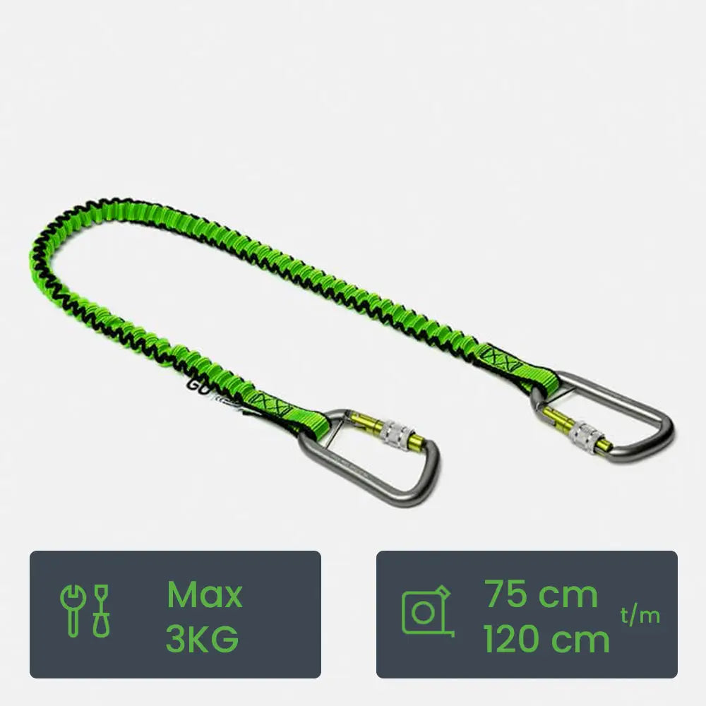 NLG GO Bungee Tool Lanyard Twin Carabiner