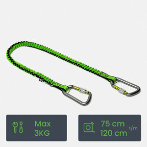 NLG GO Bungee Tool Lanyard Twin Carabiner